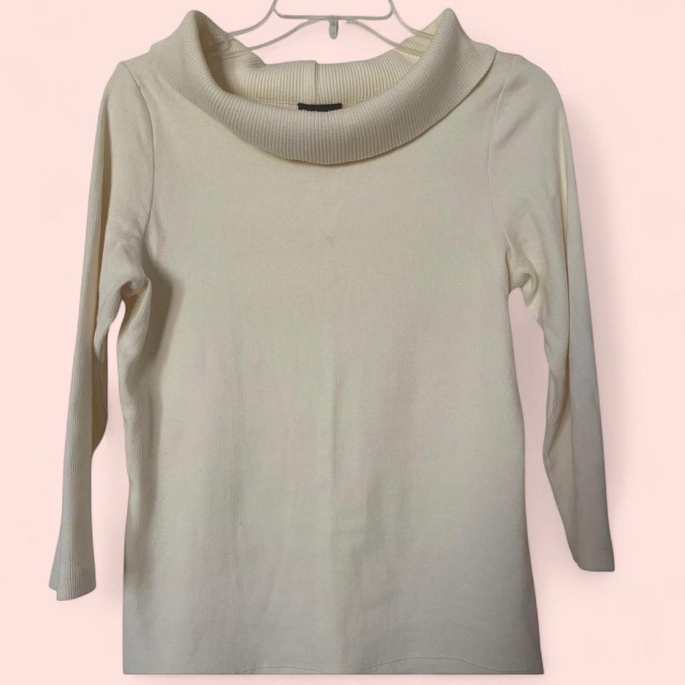 Rafaella Cream Cowl Neck Sweater